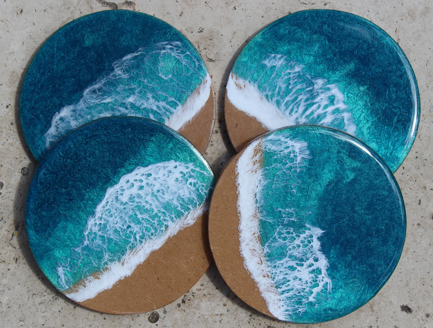 Ocean Art Resin Coasters