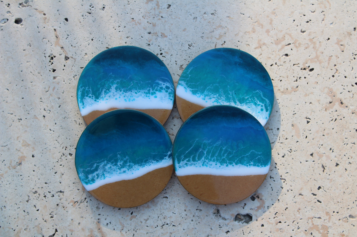 Ocean Art Resin Coasters