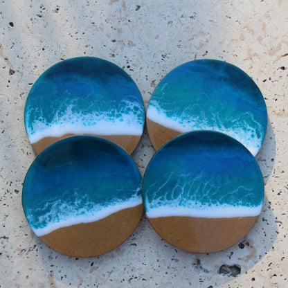 Ocean Art Resin Coasters