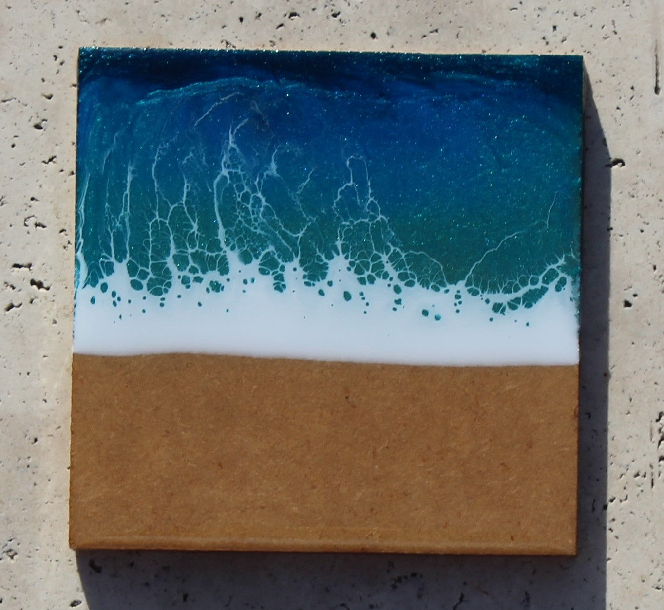 Ocean Art Resin Square Coasters