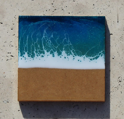 Ocean Art Resin Square Coasters