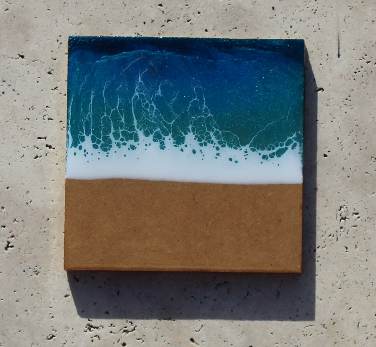 Ocean Art Resin Square Coasters