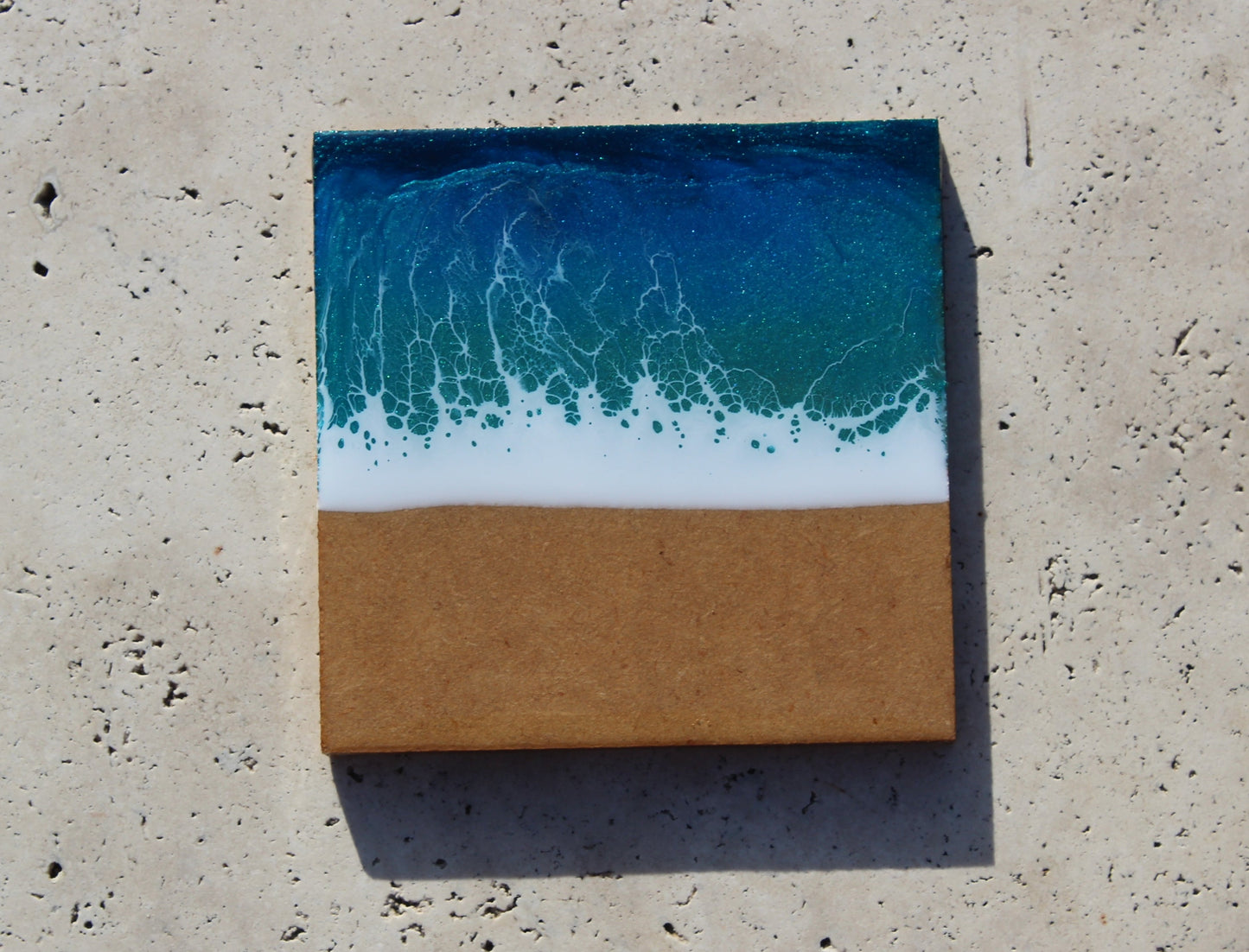 Ocean Art Resin Square Coasters