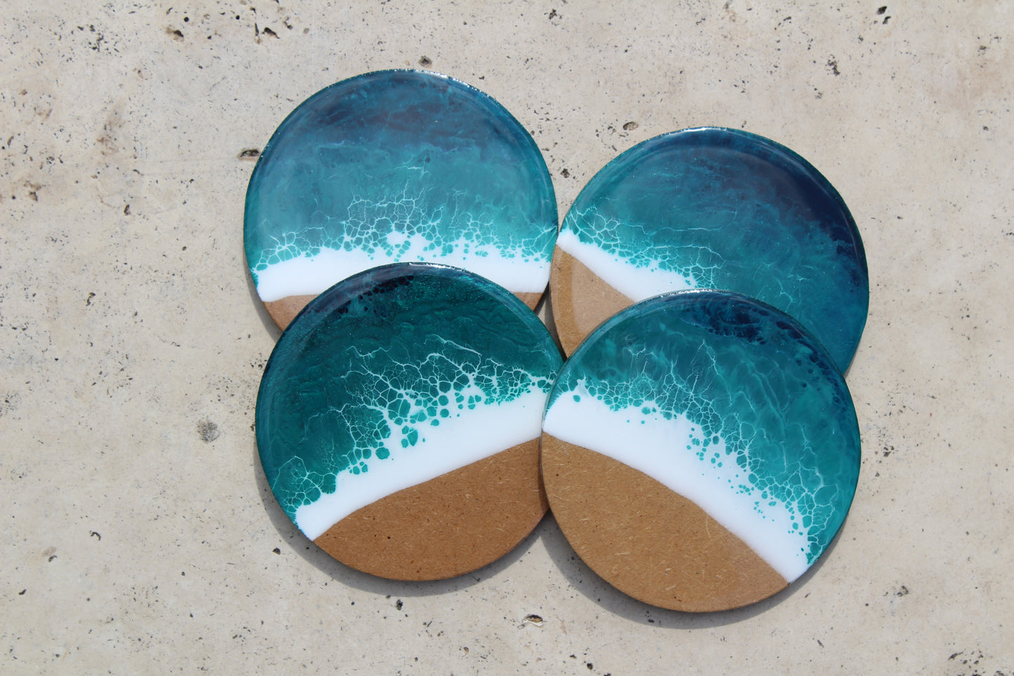 Ocean Art Resin Coasters